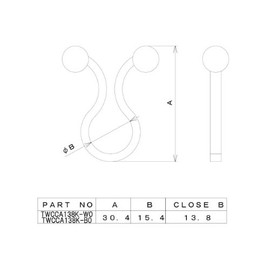 tekunobeinzu Twist and Clip (Inner Diameter 13.8 mm) 20 Pieces/Pack twcca138 K – B0 – 20