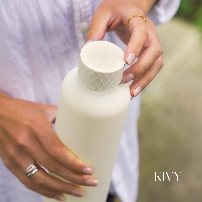 KIVY Large Water Bottle 50oz [Lightweight & Shatterproof] Fits Backpack
