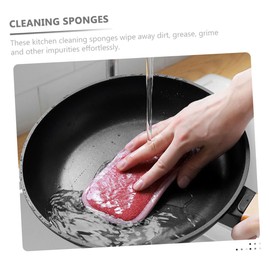 LALAFINA 6pcs Multi-Purpose Kitchen Dish Cleaning Sponges Thick Non-Scratch Scrub Sponges for Dishes Pots Pans and Sinks Efficient Household Cleaning Tools Mixed Colors