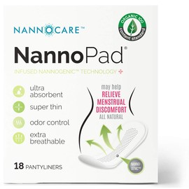 NannoPad Pantyliners - Made with Organic Cotton (18 Count (Pack of 1)) Nannocare