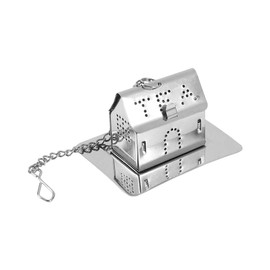 Stainless Steel Tea Strainer, Cute House Shape Extra Fine Mesh Tea Strainers with Chain Hook for Brew Tea Spices Seasonings