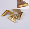 4-Pack Brass Corner Protectors with Installation Nails - Edge Safety