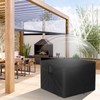 POMER Fire Pit Cover, 28 inch Square Gas Firepit Covers