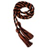 Cordones de honor entrelazados de graduación (negro/naranja)