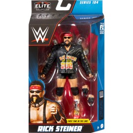 Mattel WWE Elite Collection Action Figure & Accessories, Series #104 Rick Steiner 6-inch Collectible with 25 Articulation Points & Swappable Hands