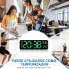 Reloj De Pared Digital Con Termómetro, Alarmas Y Calendario