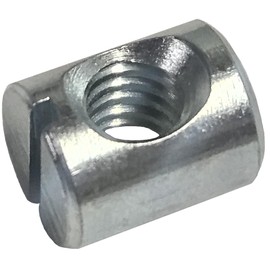 (50) Cross Dowels/Barrel Nuts - 1/4-20 12mm X 10mm Zinc-Plated CNC
