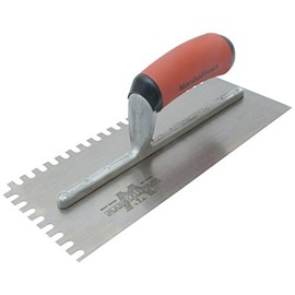 MARSHALLTOWN QLT 1/8 x 3/16x 1/8 U-Shaped Notched Trowel, 11x4.5 Inch Spot Welded Tiling Trowel, NT687