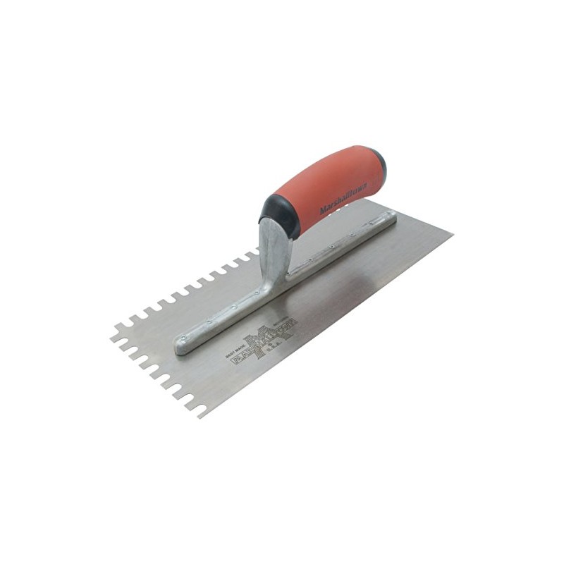 MARSHALLTOWN QLT 1/8 x 3/16x 1/8 U-Shaped Notched Trowel, 11x4.5
