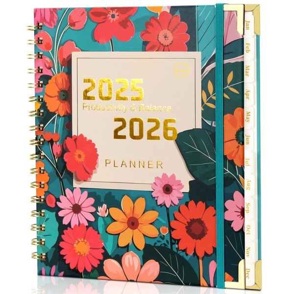 MIAOKE B5 Large 2025-2026 Planner, 23.4 x 19.4 CM Daily,