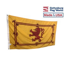 2x3' Scotland Ancestral Flag with Lion - All Weather Nylon and Reinforced Fly End Stitching - Proudly Made in The USA