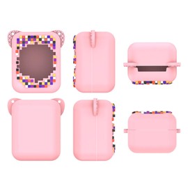 Yunseity Silikonhülle für Bitzee Interactive Toy Digital Pet und Case, Schutzhülle für Bitzee Virtual Electronic Pets Kinderspielzeug, mit Trageband (Rosa)