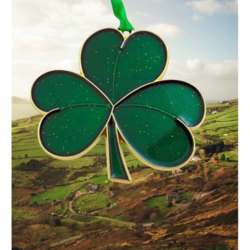 Irish Christmas Ornament Shamrock Symbol of Ireland Tree Decoration, 3