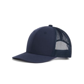 Zylioo M-L Summer Trucker Hats, UV Protection Running Cap, Large Head, Mesh Caps, Size 57-59 cm, Golf Sports Baseball Cap, navy blue