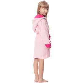 Ladeheid Kids 100% Cotton Terry Bathrobe LA40-103(Light Pink/Fuchsia (P15/M12), 98-104)