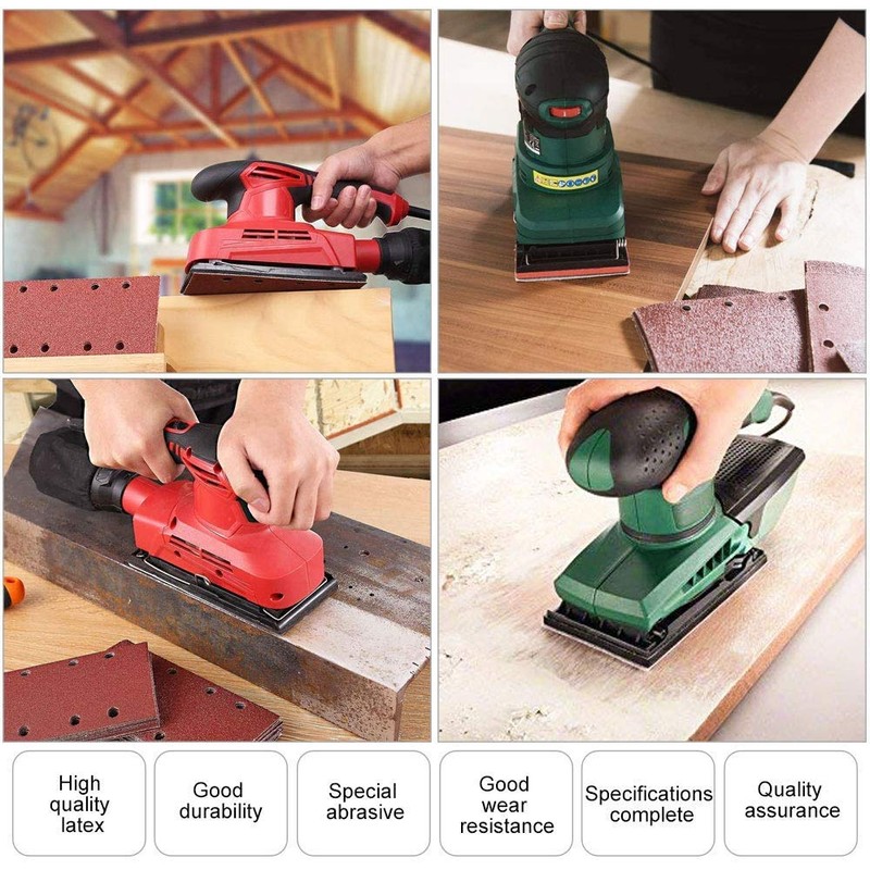 KAHEIGN 30Pcs Sanding Sheets, 40/60 /80/120 /180/240 Grits Hook and