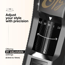 Oty Beard Trimmer for Men Adjustable - Waterproof Cordless Hair Clippers with 20-Length Dial, Stainless Steel Blades, LED Display & Travel Lock - Rechargeable Grooming Kit – Ideal Gift for Me