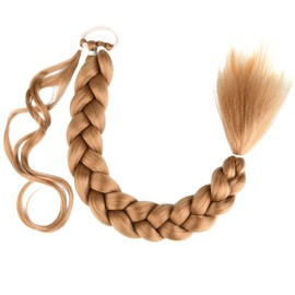 Gledola Long Braided Ponytail Extension 30 Inch Pre stretched Braiding Hair Extensions DIY Braid Ponytail Synthetic Hair Piece (Strawberry Blonde, 30 inches)