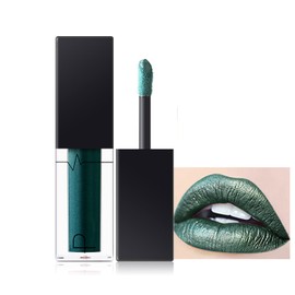Green Lipstick,Matte Lip Stick Makeup Metallic Light Lipsticks,Lipsticks For Women Long Lasting Waterproof Non-Stick Cup Not Fade Glitter Lipgloss Gifts (#02 Green)