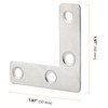 CHUEHKAK Pack of 40 Flat Connectors Stainless Steel L Shape