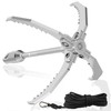 GanFindX Stainless Steel Grappling Hook Folding Claw Design for Camping