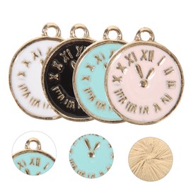 VILLFUL 40Pcs Clock Charms Alloy Jewelry Pendants for DIY Crafting Unique Clock Design for Bracelet Necklace Earring Making Lightweight Jewelry Findings