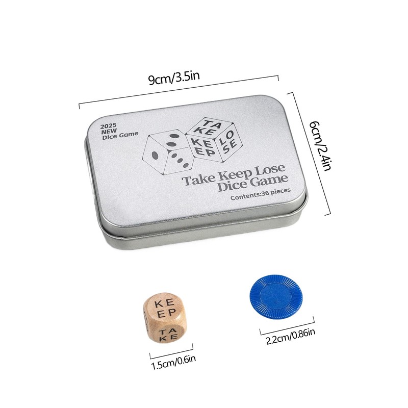 Ammwgnnep 2025 Dice Game, Take Keep Lose Dice Game Set,