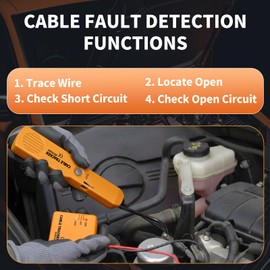 2-in-1 Car Circuit Tracer, 6-42V Wire Tracer Electrical Tool& RJ11 Plug, Wire Tracker & Tester, Short Finder, Circuit Breaker Finder, Cable & Broken Wire Detector, VEHLIVE P30 Lite W/Battery
