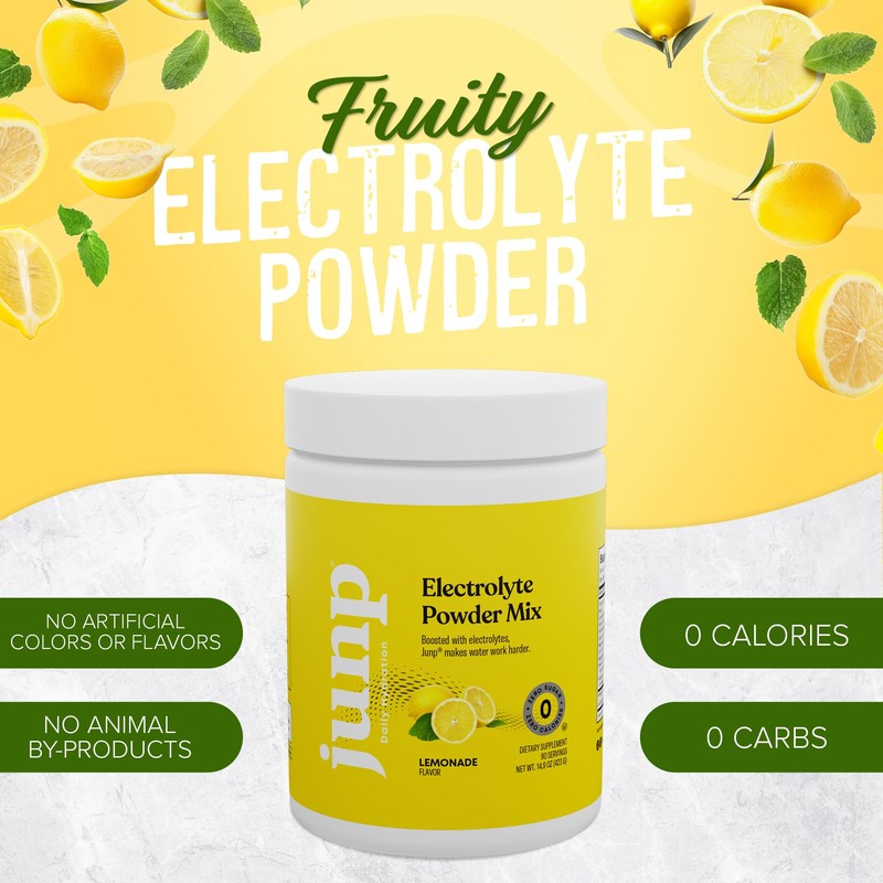 JUNP Electrolytes Powder No Sugar No Carbs – Lemonade Keto