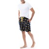 IZOD Men's Lite Touch Fleece Sleep and Lounge Short, Navy/Lemon,