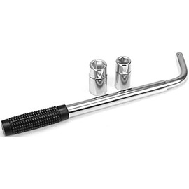 BIG RED Telescoping Wheel Lug Nut Wrench 11/16", 3/4", 13/16", 7/8" with Double-Sided Lug Nut Sockets, T39234