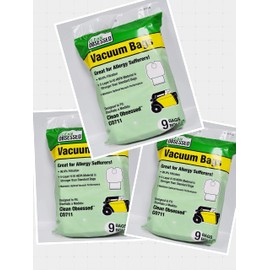 Clean Obsessed CO711 Canister HEPA Vacuum Bags (27 Bags)