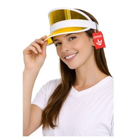 Morph Retro Colorful Plastic Sun Visor Hat, Tourist Bingo Casino Dealer Costume, Tennis Golf Visor for Women
