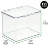 mDesign Plastic Stackable Home Office Storage Organizer Box with Hinge