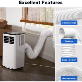Dryer Vent Hose,Portable Ac Vent Wall Mount Connector with Hose | Wall Mounted Exhaust Parts Replacement Plate for Ventilation Fans Circulation Ceiling Kitchen Washer Bathroom Bedroom