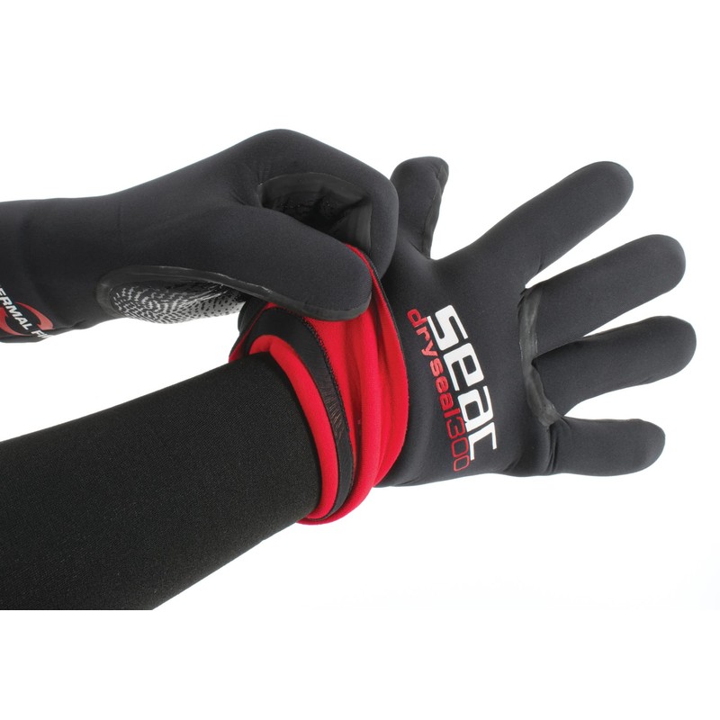 SEAC Dryseal 300 Gloves - Black, Medium/3.5 mm