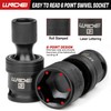 LLNDEI 3/8" Drive Universal Impact Socket Set, 19 Pieces CR-MO