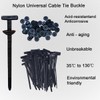 Nylon Universal Cable Tie Buckle, 50 Pcs Nylon Cable Tie
