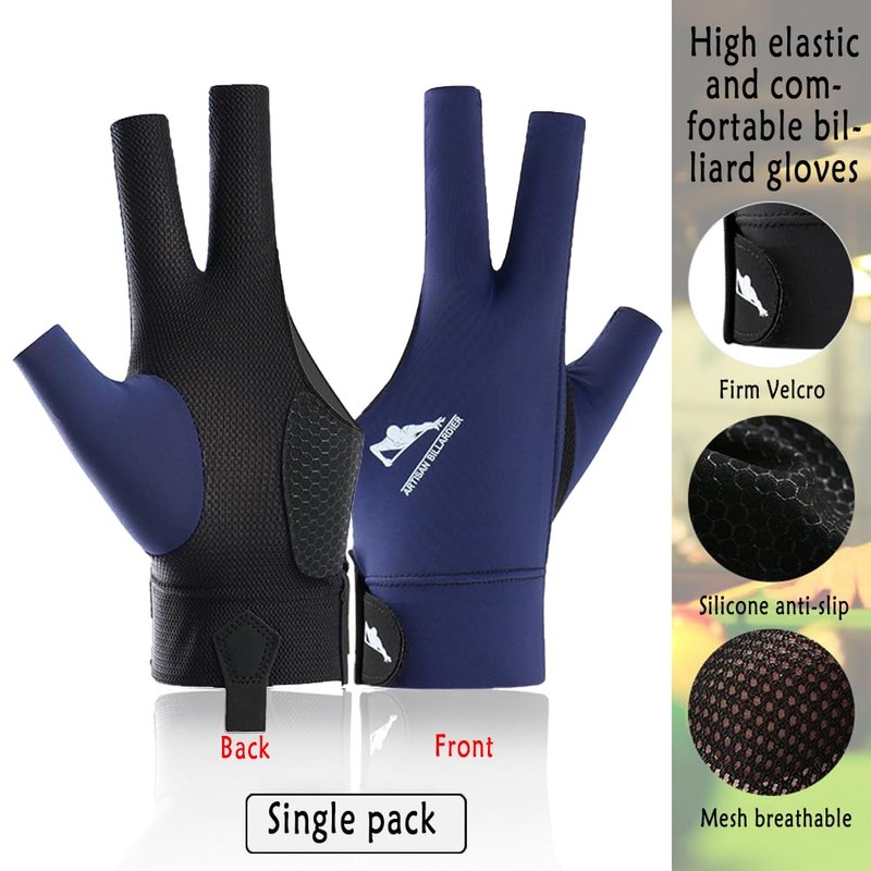Generisch Billiard Gloves, Snooker Gloves, Billiard Pool Cue Gloves, Adjustable