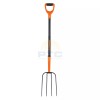 Truper BPJ-4MC Straw pitchfork, 4 teeth, 37" steel handle, "D" handle