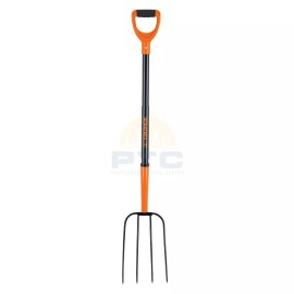 Truper BPJ-4MC Straw pitchfork, 4 teeth, 37" steel handle, "D" handle