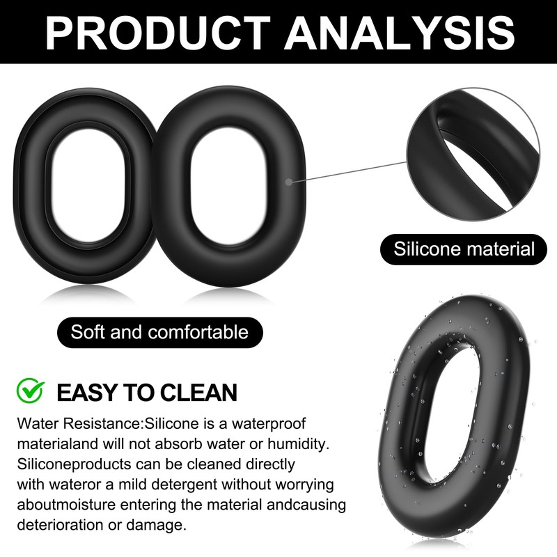 Joghaw Silicone Ear Pad Covers for Sony WH-1000XM5, Sweat-Proof, Anti-Scratch,