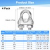M METERXITY 4-Pack Cable Clamps, M5 Stainless Steel 5mm Wire