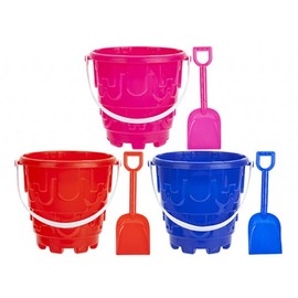 PMS 5.5" x 5.75" ROUND CASTLE BUCKET W/SPADE + HANGTAG