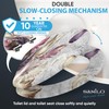 Sanilo Soft Close Toilet Seat ELONGATED, Quiet and Slow Close