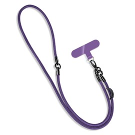 3-in-1 Phone Lanyard, Anti Theft Phone Strap, Wrist Strap Multifuctional Patch Lanyards Compatible with Most Smartphones (Purple)