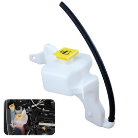 5058156AI Front Coolant Reservoir Tank, Radiator Reservoir Tank with Cap Compatible with 2007-2012 Dodge Caliber L4 1.8L 2.0L 2.4L | 2007-2017 Jeep Compass, Patriot L4 2.0L 2.4L Replaces# 603-631