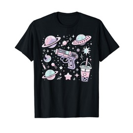UFO Space Boba Toy Gun Kawaii Pastel Goth Vintage T-Shirt