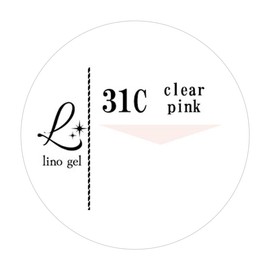 LinoGel Lino Gel Color Gel, 0.2 oz (5 g), LED / UV Light Compatible, 31C, Clear Pink, Professional Gel Nail Color, Nail Gel Nail Color, Single Item