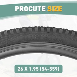WEEROCK 26 Inch MTB Tire 26 x 1.95 (54-559) Bike Tires with 2 PCS Inner Tubes Folding Bead Replacement Tyrefor 26" MTB Mountain Bicycle Tires, Black